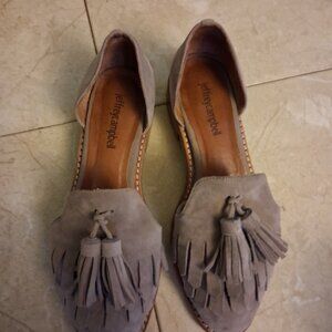Jeffrey Campbell suede tassel loafers